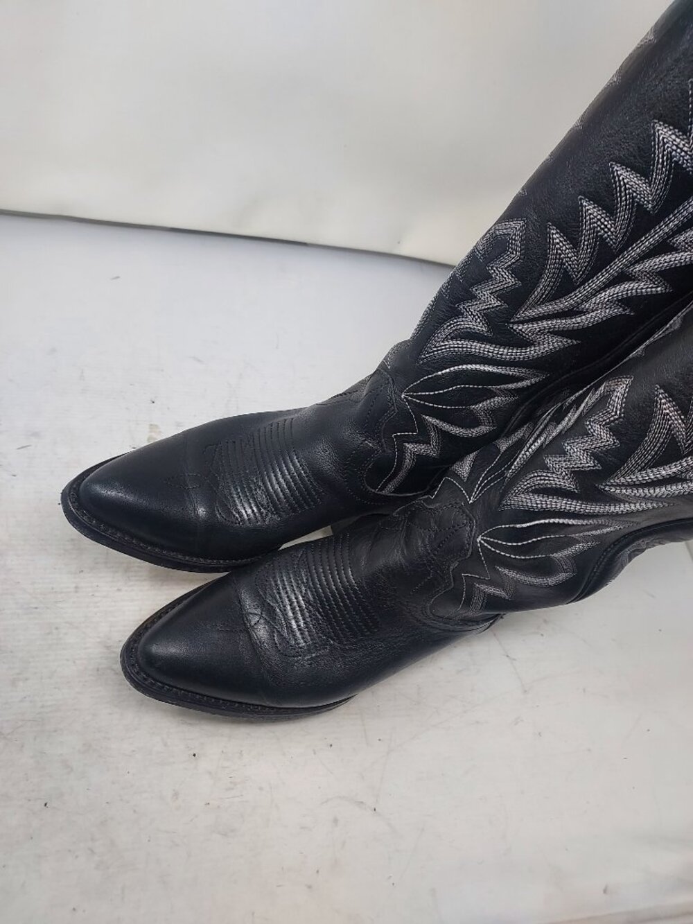 Tecovas WOMENS Black Midnight The Abby Cowboy Tall Boot - Picture 5 of 9